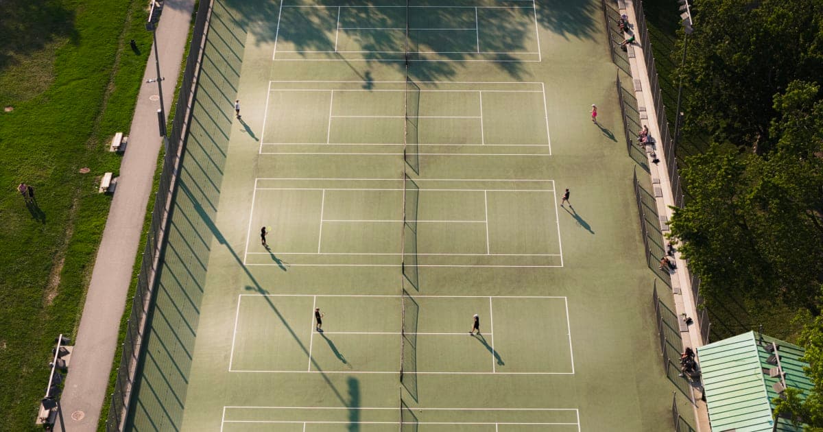 Terrains de tennis du parc Jeanne-Mance - terrain de Tennis à Le Plateau-Mont-Royal, photo du lieu